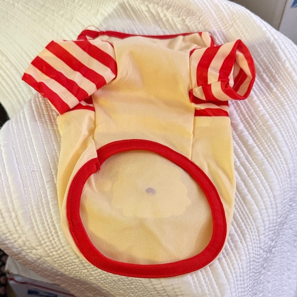 Festive Striped Santa Dog Shirt Small - Picture 2 of 2